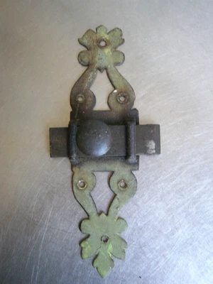 Loquet Targette Fer Forgé c-1790 déco Serrure Porte Verrou XVIII°s Ancien - Photo 1/4