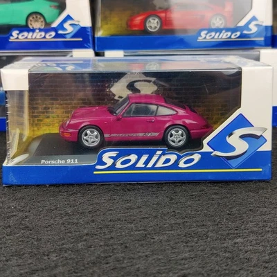 SOLIDO PORSCHE 911 964 CARRERA RS STAR RUBY / VIOLET  1:43 NEUF BOITE S4312902 - Photo 1/4