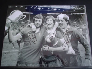 LIVERPOOL Signed 16x12 Photo RONNIE WHELAN MARK LAWRENSON BRUCE GROBBELAAR COA - Picture 1 of 1