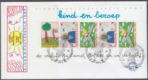 PAÍSES BAJOS Sc #B634a FDC S/S JUVENTUD y PROFESIONES incl PILOTO - Imagen 1 de 1