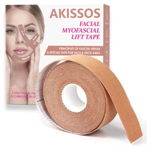 Akissos Nastro Lifting Miofasciale Viso Nastro Lifting Viso Tonificante Cinture Antirughe - Foto 1 di 12