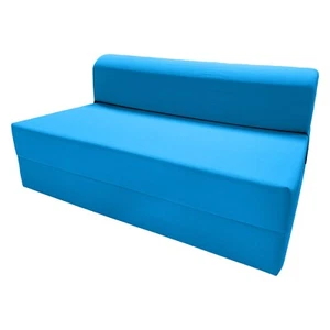 Turquoise Sleeper Chair Folding Foam Beds, Portable Studio Guest Bed 6 x 48x 72 - Picture 1 of 4