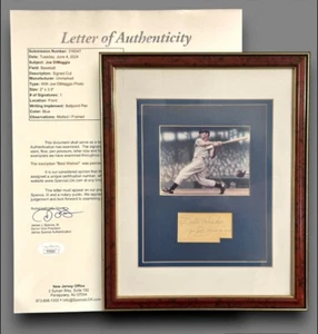 JOE DIMAGGIO SIGNIERTER SCHNITT 15x12 GERAHMTES FOTO NY YANKEES JSA LOA - Bild 1 von 6