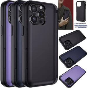For Apple iPhone 12/12 Pro/12 Pro Max Hybrid Rugged Card Case Kickstand Cover - Picture 1 of 33