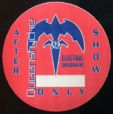 Vintage 1999 Queensryche Backstage Pass After Show Red Electric Shockwave - Image 1 of 2