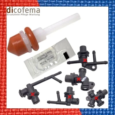 DICOFEMA Jura Nivona Rotel Miele Auslaufventil Inhalt Nippel +Spitzkopf + O-ring 1 - 100x
