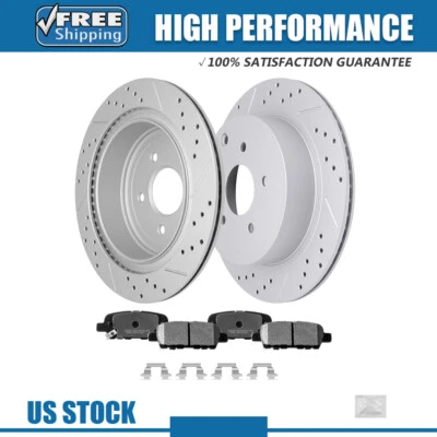 Rotores traseros perforados + pastillas de freno de cerámica para Infiniti QX60 Nissan Murano Quest Foto 1 de 4