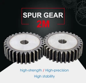 45# Steel 2Mod 10T-60Teeth 2M Spur Pinion Gear Motor Gear Thickness 20mm x 1Pcs - Picture 1 of 12