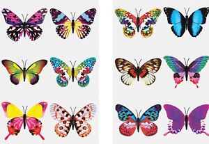 72 x BUTTERFLY Temporary Tattoos Kids Childrens Girls Party Loot Bag Fillers