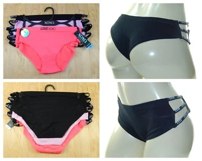 3 Pair XOXO Women SIDE CUTOUTS HIPSTER BOYSHORT Panties Nylon Blend S-XL - Image 1 of 4