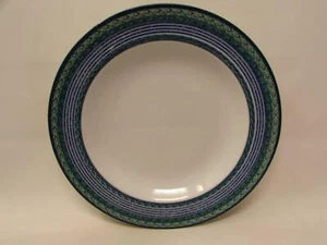 Plato de ensalada Mediterranean by Tognana multimotivo diseño geométrico azul en borde - Imagen 1 de 4