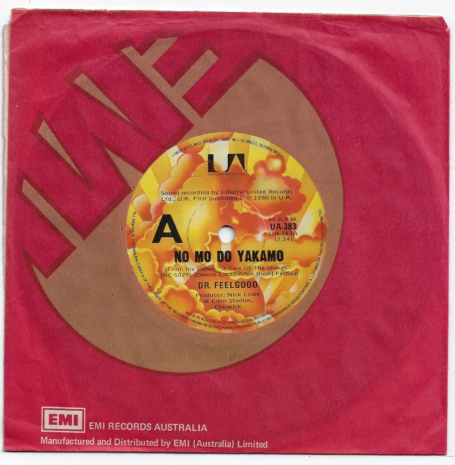 DR. FEELGOOD no mo do yakamo AUSTRALIAN U.A. 45rpm UA-383_1980 NEAR MINT - Image 1 of 1