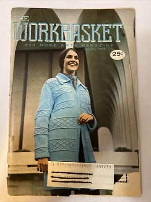 The Workbasket and Home Arts Magazine January 1973 VINTAGE 72 PAGES FREE SHIP - Image 1 of 2
