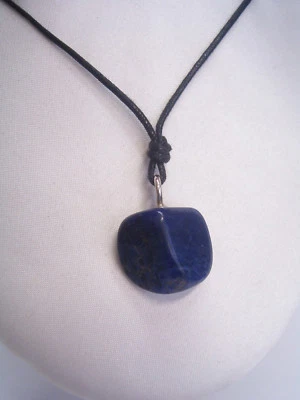 Ciondolo in ARGENTO 925 con SODALITE naturale - pendente girocollo Pietra Dura - Immagine 1 di 4