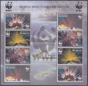 MICRONESIA Sc #659e MNH HOJA DE RECUERDO de 2 JUEGOS FONDO MUNDIAL DE VIDA SILVESTRE - Imagen 1 de 1