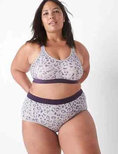 NEW Lane Bryant CACIQUE GREY QUIET ANIMAL FULL COTTON BRIEF 22 24 - Picture 1 of 2
