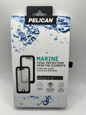 Capa Pelican Marine impermeável para iPhone 7 iPhone 8 iPhone se2020 - Preto claro - Imagem 1 de 4