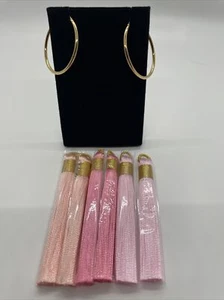 Stainless Steel Hoop Dangle Drop Tassel Earrings - Picture 1 of 5