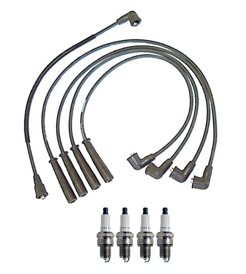 Juego de cables Denso 7 mm y 4 bujías dobles platino .044 kit para Triumph TR7 2,0 L Foto 1 de 1
