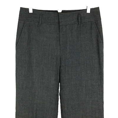 Martin + Osa women dress pant sz 6 stretch gray herringbone wide cuffed wool - Image 1 of 4