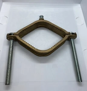 Abrazadera de tierra de unión de alambre desnudo de latón macizo Arlington 722B-1, se adapta a tubería de 2-1/2" a 4" - Imagen 1 de 6