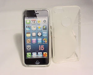 CUSTODIA GEL PLASTICA IPHONE 5 #GRIGIO CHIARO #5B - Foto 1 di 1