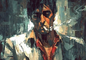 2025 Tony Montana (Scarface ) 1/1 ART SKETCH CARD ARTIST SIGNED -  ONE OF A KIND - Picture 1 of 2