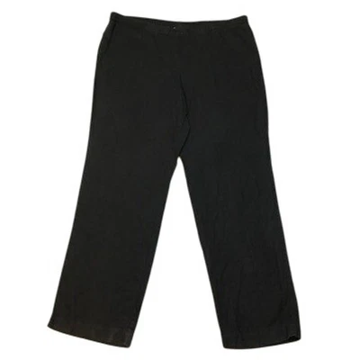 Pantalones J.Jill de lino pierna ancha negros para mujer XL altos clásicos costeros boho Foto 1 de 4