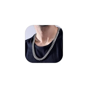 Edelstahl Herren Halskette groß schwer 14 mm 18 Zoll Kubanische Kette Glieder Hals... - Bild 1 von 8