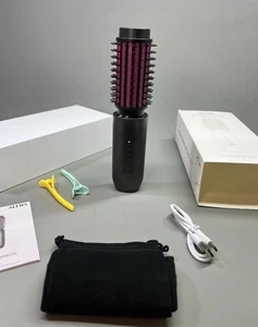 Plasma Hair Styling Brush Cordless Heated Curler and Straightener 40mm 4 Temp - Picture 1 of 19