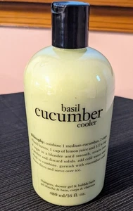 Philosophy Basil Cucumber Cooler Shower Gel 16 oz Sealed New - Picture 1 of 3