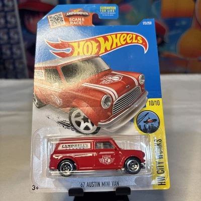 Hot Wheels 🔥'67 мини-фургон Austin 🔥 красный литой HW City Works 10/10 НОВЫЙ 175/250 - Изображение 1 из 4