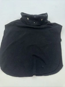 Vintage 1970’s Women’s Turtleneck Dickie Black Studded Gold Glam - Picture 1 of 5