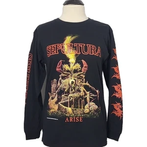 Camiseta SEPULTURA Arise M MEDIANA Manga Larga Negra Hombre Banda - Imagen 1 de 7