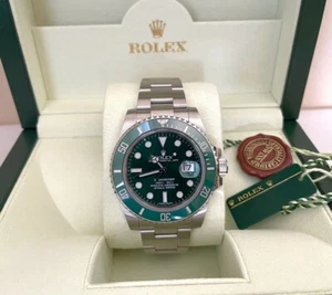 ROLEX SUBMARINER “HULK” 116610LV SUPER CLEAN 40MM GREEN DIAL & BEZEL - Picture 1 of 9