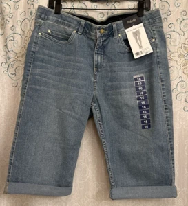 Rafaella Weekend Women's Cuffed Capri Denim Jeans Size 16 "Comfort" (36"x14")NEW - Picture 1 of 8