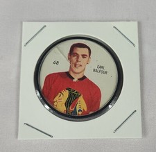 1960-61 Shirriff Hockey COIN #68 EARL BALFOUR Chicago Black Hawks