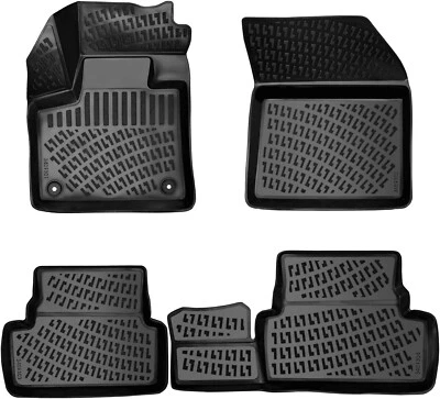 Car Floor Mats for Peugeot 3008 2017-2023 Waterproof 3D Heavy Duty Black - Image 1 of 4