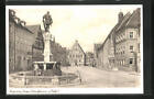 Ansichtskarte Weißenburg in Bayern, Partie am Ludwigsbrunnen mit Rathaus 