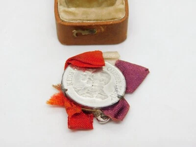 King George V & Queen Mary Coronation Badge Brooch Antique c1911 - Image 1 of 3