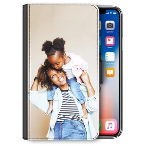 Personalised Phone Case;Custom Photo PU Leather Flip Cover For Apple/Samsung - Picture 1 of 8