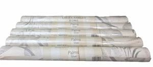 Laura Ashley Palms Silver Wallpaper 4.75 Rolls Approx Batch W094738-A/2 Sealed - Picture 1 of 11