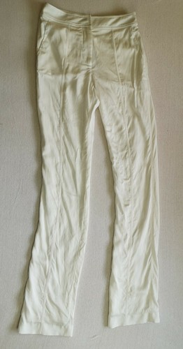 Pantalone donna Burberry raso panna taglia UK 6 usatozioni