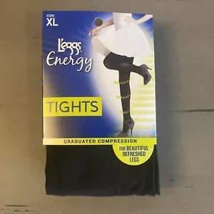 LEGGS BLACK Tights Energy GRADUATED COMPRESSION XL Style: Q0200 - Picture 1 of 3