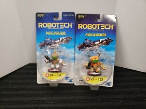 Robotech Super Deformed Figures VF-1A and VF-1D Toynami 2001 - RARE! *New*