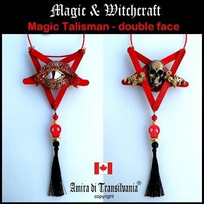 collar protector talismán colgante amuleto mágico pentagrama encanto dragón joyería Foto 1 de 4