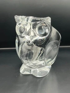 Sasaki crystal clear glass owl bowl 5" - Picture 1 of 8