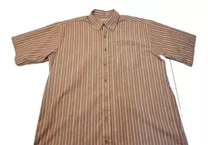 LL Bean Button-Down Shirt Men's Large Multicolor Short Sleeve 100% Cotton  - Picture 1 of 11