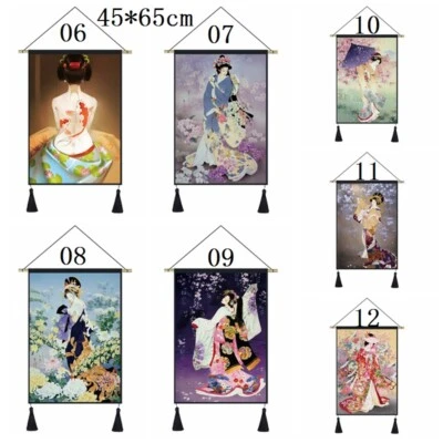 1件装悬挂挂毯横幅织物图片家用墙壁门装饰女仆花卉 — 第 1/4 张图片