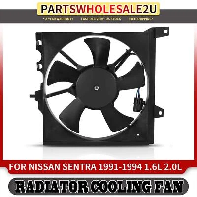 Conjunto de ventilador de radiador con transmisión automática. para Nissan Sentra 1991-1994 4 palas Foto 1 de 4